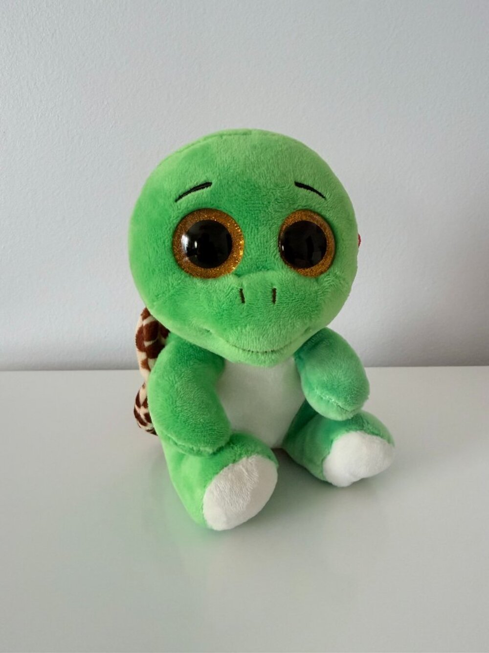 TY Beanie Boos Tortue Verte Yeux Pailletés - Avec Étiquette